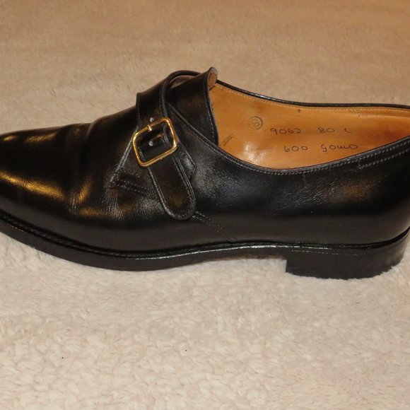 John Lobb Gould Black Leather Monk Strap Loafers Size 9C main image 9